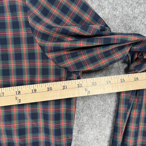 Mizzen+Main Shirt Mens Large Trim Fit Blue Red‎ Plaid Leeward Collection Stretch - Picture 5 of 8